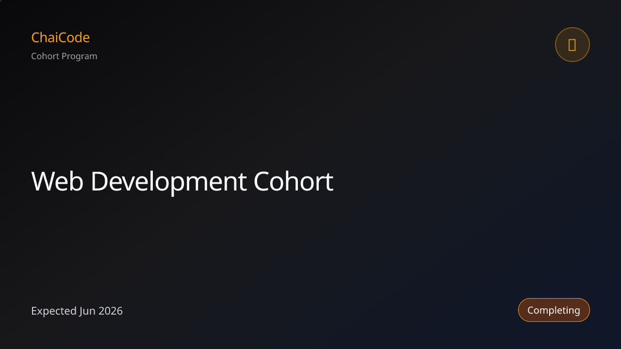 Web Development Cohort preview